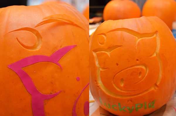 LuckyPig's Pumpkin, carving